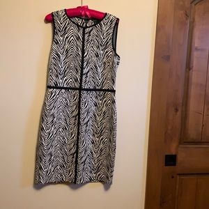 Black and white animal print dress, size 8